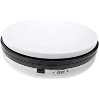 PrimeMatik - Base giratoria el&eacute;ctrica de 25 cm. Plataforma Rotatoria de Color Blanco