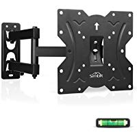 SIMBR Soporte de Pared para TV de 19-45" LED/LCD / Plasma/Curvada Televisores Extensible Inclinable y Giratorio Brazo Double Carga M&aacute;x. 35 kg VESA M&aacute;x. 200x200 mm Negro