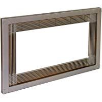 Emuca 8934751 Marco para encastrar microondas en mueble de 60cm en plastico n&iacute;quel satinado/inox