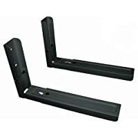 deleyCON Soporte Universal para Microondas Microondas de Montaje en Pared hasta 35kg Extensible a 48,3cm Horno Parrilla de Montaje en Horno Cafetera - Negro