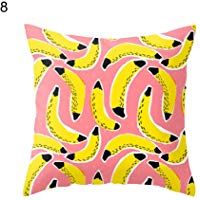 Funda de coj&iacute;n para sof&aacute;, con dise&ntilde;o de pi&ntilde;as con hojas, color amarillo, para decoraci&oacute;n del hogar