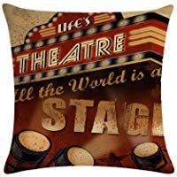Doingshop - Funda de coj&iacute;n Cuadrada, dise&ntilde;o de pel&iacute;cula Retro