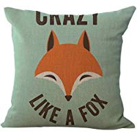 Funda de coj&iacute;n webla Fox impresi&oacute;n lino manta funda de almohada cuadrada sof&aacute; Cafe decoraci&oacute;n del hogar Festival&nbsp;&ndash;&nbsp;fundas de coj&iacute;n