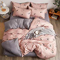 Morbuy Juego de Ropa de Cama de 4 Piezas Microfibra Juego de Fundas de Edred&oacute;n con 1 Funda N&oacute;rdica y 1 S&aacute;bana encimera 2 Funda de Almohada