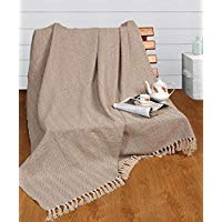 EHC Manta Doble de 150&nbsp;x 200&nbsp;cm de algod&oacute;n Natural con patr&oacute;n de Espiga de la Marca