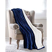 Mantas Reversibles de Franela Sherpa Flannel (200x150 cm) - Tela de Cepillo Extra Suave, Manta de Cama s&uacute;per c&aacute;lida, Manta de sof&aacute; acogedora y Ligera, Cuidado f&aacute;cil - de Utopia Ropa de Cama