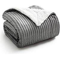 Bedsure Manta Reversible de Franela/Sherpa para Cama 90/135 de Felpa Muy Suave