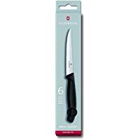Victorinox Steakmesser Swissclassic Spitz 6 per Pack Cuchillo, Negro, Mediano