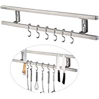 Soporte magn&eacute;tico de cuchillos, de Ounona, acero inoxidable, 6&nbsp;ganchos extra&iacute;bles