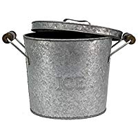 Francisco Segarra - Cubo De Hielo Metalico Estilo Vintage Con Tapa - Diametro 24 CM