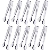 KATOOM Pinza az&uacute;car 10pcs Acero&nbsp;Inoxidable Clip Hielo Mini Pinza Cubitos&nbsp;de&nbsp;Hielo Antideslizante port&aacute;til Segura para Candy Bar a&uacute;car de caf&eacute; y Hielo de Cerveza Whisky Frutas y Olivo Aceite en Cocina