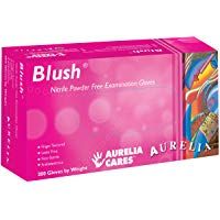 Supermax 78887&nbsp;Aurelia Blush guantes de nitrilo, sin polvo, tama&ntilde;o mediano, color rosa (Pack de 200)
