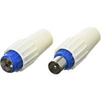 Legrand LEG91017 - Clavija de TV coaxial normalizada (1 macho y 1 hembra, 9,52 mm de di&aacute;metro)