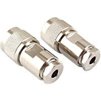 Aexit 2 unids N conector macho abrazadera RG58 RG142 RG400 RF Adaptador (model: Z4083VIX-7665AE) de conector SYV-50-3
