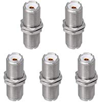 Yibuy 5 Piezas UHF Hembra Tuerca Bulkhead a SO-239 Jack Plug RF Adaptador Conector