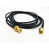DIVISTAR RP-SMA Macho a RP-SMA Cable de extensi&oacute;n de Antena WiFi de Mujer 2m / 6 '