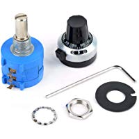 Ogquaton 3590S-2-103L 10K Ohm 6 mm Eje 10 Vueltas Potenci&oacute;metro de Alambre con Perilla de dial