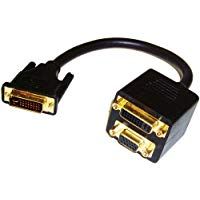 Cablematic - Cable duplicador pasivo de 1 DVI a 1 DVI y 1 VGA