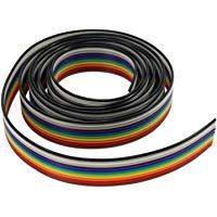 Aussel Ribbon Cable 1.27mm Rainbow Color Flat Cable para conectores de 2.54 mm (10Wire/6M)