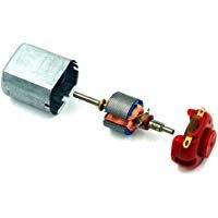 Baker DC Motor Mini Electric Motor 3&nbsp;&ndash;&nbsp;6&nbsp;V Mando a distancia, 16000&nbsp;&ndash;&nbsp;RPM 130&nbsp;MICRO Motor Control Juguete Coche 5pcs con 15&nbsp;de marchas (plata + rojo)