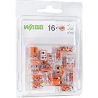 Wago 221&nbsp;&ndash;&nbsp;412/996&nbsp;&ndash;&nbsp;016&nbsp;abrazadera de conexi&oacute;n Compact, transparente (16&nbsp;unidades)