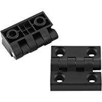 10pcs Bisagra de Nylon Negra de Extremo de Cojinete de Puerta Bisagra de Nylon para Gabinete de Madera(50*50)