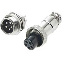 Dabixx Enchufe de aviaci&oacute;n Conector Macho y Hembra Panel met&aacute;lico 12mm 2/3/4/5/6 Pin GX12-5 Pin