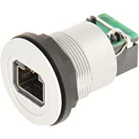 Mazo 23.001.538&nbsp;de RJ45&nbsp;hembra con parte delantera, 1&nbsp;x RJ45&nbsp;de hembra con pantalla y trasera, 1&nbsp;x RJ45&nbsp;de hembra con pantalla, Plata