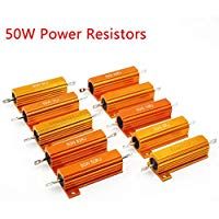 Placa de oro de aluminio, resistencia, potencia bobinada, chapada en resistencia, para la alimentaci&oacute;n, inversores, ascensores, 10-50 W, 50W 1 Ohm