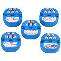 cnbtr azul 24&nbsp;VDC PT100&nbsp;sensor de temperatura del transmisor -50&nbsp;&ndash;&nbsp;150&nbsp;C de salida 4&nbsp;&ndash;&nbsp;20&nbsp;mA salida Juego de 5