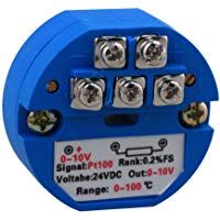 Yibuy RTD PT100 - Transmisor de sensores de temperatura (0 a 100 Celsius, salida de 0 a 10 V)