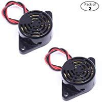 icstation DC 12&nbsp;V 85&nbsp;db activo Piezo electr&oacute;nico Zumbador Beep continuo de timbre de tono alarma sonido (Pack de 2)