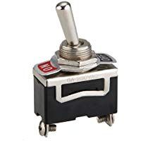 5 x Interruptor Conmutador 2 Posiciones On-Off 12V Negro Plata