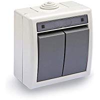 FAMATEL 19076 - Doble conmutador estanco 10A-250V