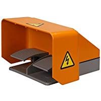 380&nbsp;V 10&nbsp;A doble de aluminio pedal de pie interruptor de control para m&aacute;quina de doblado Punch equipo m&eacute;dico YDT1&nbsp;&ndash;&nbsp;18, Naranja