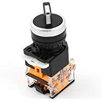 LA38/203 30mm Montaje En Panel N&Uacute;MERO+NC DPST Posici&oacute;n 2 Interruptor Selector Rotatorio