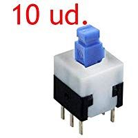 10x Mini interruptor ON-OFF 8 x 8 mm - Self-Lock ON/OFF lock Push Switch PCB