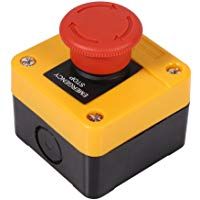 Fdit Interruptor de Boton de Presi&oacute;n para Parada de Emergencia Seta Rojo Pulsador Interruptor de Bot&oacute;n para Emergencia de Hogar 660V 10A