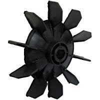 SODIAL(R) Hoja del ventilador de motor de diez palas 14mm diametro interno plastico negro Pieza del compresor de aire