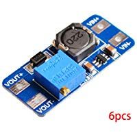 Morza 6PCS MT3608 DC regulador de Voltaje Step Up Boost convertidor de alimentaci&oacute;n M&oacute;dulo 2V-24V a 5V-28V 2A