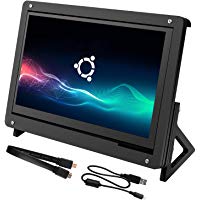 kuman for Raspberry Pi 7 Inch Capacitive Touch Screen, LCD HDMI Input 800x480 Display with Acrylic Case Holder SC7BC