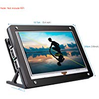 kuman 5 Inch Resistive Pantalla t&aacute;ctil con la Caja Protectora 800x480 HDMI TFT Touch Screen LCD Display with Protective Case for Raspberry Pi 4B 3B+/3B 2 Model B RPi 1 B B+ A A+ SC5AC