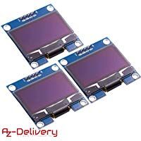 AZDelivery ⭐⭐⭐⭐⭐ 3 x Pantalla OLED Display I2C 128 x 64 p&iacute;xeles 1.3 Pulgadas para Arduino y Raspberry Pi con ebook Gratis!