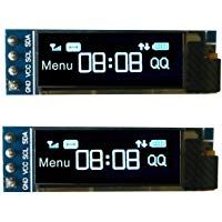 Qootec I2C OLED M&oacute;dulo de Pantalla 0.91 Inch I2C SSD1306 Set of 2,OLED Display Module Blanca I2C LCD 128x32 Screen Driver for Arduino 3.3V~5V EU038