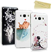 Mavis 's Diary Samsung Galaxy J5&nbsp;Caso (2016&nbsp;versi&oacute;n)&nbsp;&ndash;&nbsp;3&nbsp;pcs ultra delgado transparente duro PC caso f&aacute;cil agarre Carcasa pintura dise&ntilde;o antideslizante Bumper Ligero Funda Pack de 3&nbsp;para Samsung Galaxy J5&nbsp;(no para 2015&nbsp;Old versi&oacute;n)&nbsp;&ndash;&nbsp;Grupo 1