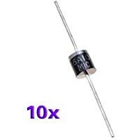 Diodo - SODIAL(R) 10 x R-6 1000V 6A Diodo rectificador axial