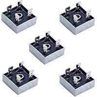 Woopower KBPC5010 - Puente rectificador de Fase &uacute;nica con Forma de Puente de Metal (5 Unidades, 50 A, 1000 V)