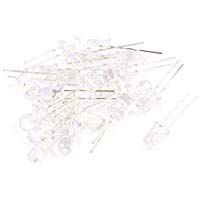 DealMux 20pcs 5mm Dia color blanco redondo LED de diodos emisores de luz l&aacute;mpara de las bombillas