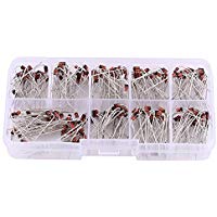 200pcs 10 valores de voltaje RegulatoZener diodo surtido kit electr&oacute;nico 1N4738~1N4748 con caja de almacenamiento