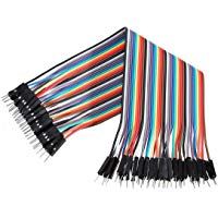Neuftech jumper Dupont de cable 40pcs 20cm de puente macho a macho para Arduino Breadboard